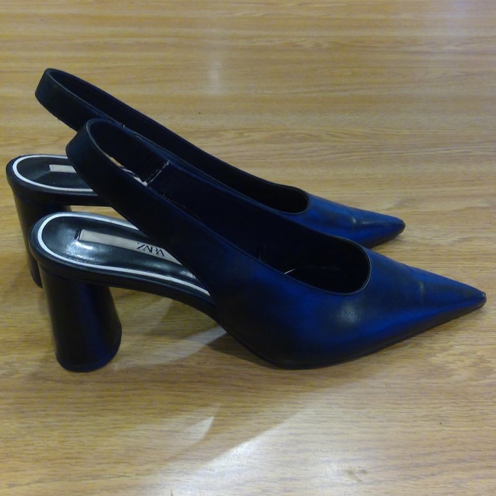 Black ZARA Sling Back Heels